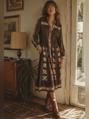 Erin Fink Modell Vintage 70s Dress Size 36 (S/M)
